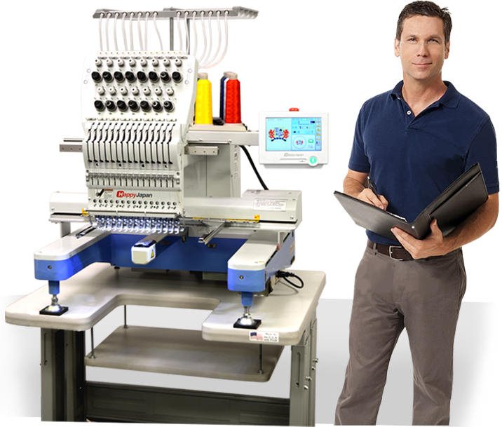 Texmac helps you grow your business with HappyJapan embroidery machines