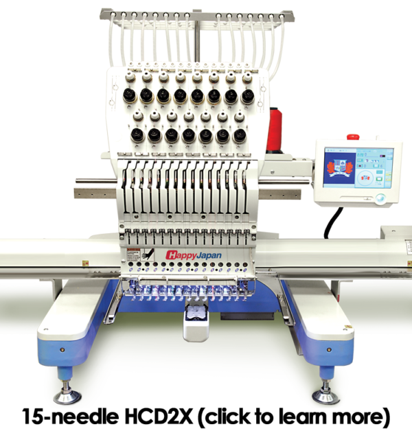 1headspage_hcd2x_label Happy Multineedle Embroidery Machines