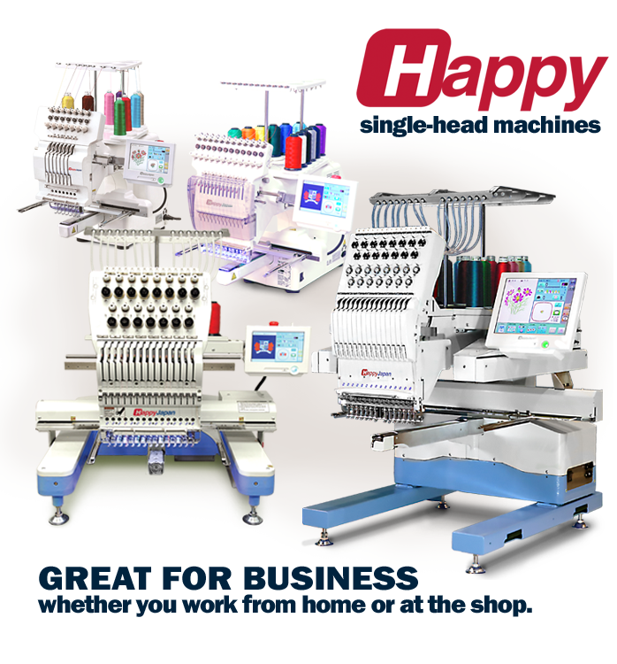 TEXMAC Direct Homepage HAPPY Multineedle embroidery machines