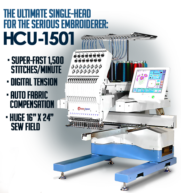 TEXMAC Direct Homepage HAPPY Multineedle embroidery machines