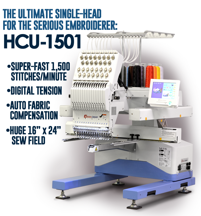 TEXMAC Direct Homepage HAPPY Multineedle embroidery machines