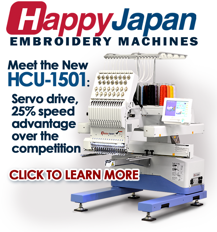 TEXMAC Direct Homepage HAPPY Multineedle embroidery machines
