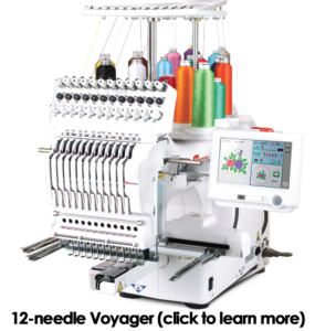 Happy 12-needle Voyager embroidery machine